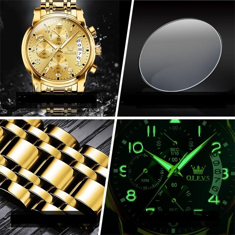 OLEVS fine gold watch